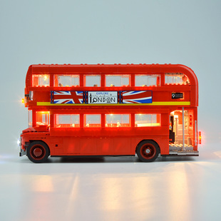 Yeabricks灯饰 兼容乐高10258伦敦双层巴士车LED灯饰灯具发光积木
