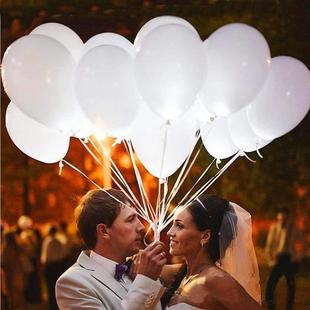 led白色发光气球闪光气球夜光气球，婚礼聚会庆典酒吧演出