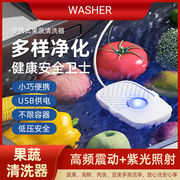 果蔬洗菜清洗器家庭蓝光果蔬肉洗水果可充电声波震荡洗菜消毒神器