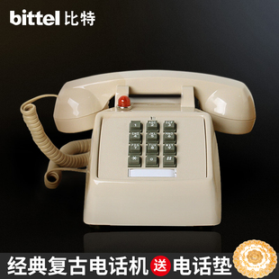 比特25t老式复古机械铃创意，固话仿古办公座机家用古董美式电话机