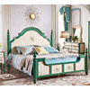 美式实木床地中海风格双人床田园风卧室1.8米床度假屋卧室公主床