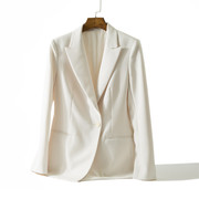 欧货高品质女装春季一粒扣修身小西装气质白色ol西服外套
