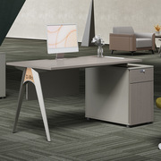 现代老板桌简约时尚个性，创意办公桌主管桌，经理桌单人电脑桌带插板