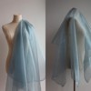 雾霾蓝色水晶纱硬挺透明亮光，闪光创意纱设计师，高定欧根纱布面料
