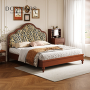 大司马法式(司马法式)复古床，云溪床框软包卧室，家用双人西尔维床白蜡木实木床