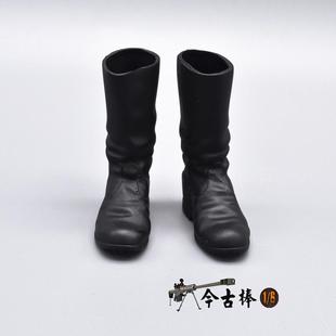 威龙dml16兵人模型二战，德军ss国防军空军，黑色靴子长筒高筒鞋子