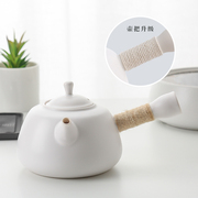 新中式手工白泥壶烧水壶家用电陶炉煮茶器陶瓷，功夫茶具泡茶壶茶具
