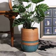 客厅大花盆陶瓷特大号大口径创意大花缸落地摆件家用客厅欧式种树