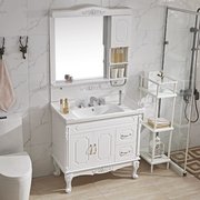 卫浴柜pvc浴室柜落地式现代简约卫生间洗脸盆防水洗手盆柜组合60c