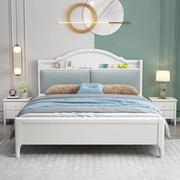 美式实木床现代简约轻奢小户型高箱储物收纳床1.5米1.8主卧双人床