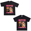 NBA篮球热火队科雷布·马丁美式小领口宽松版印花水洗做旧短袖T恤