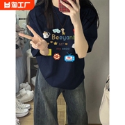 【李佳琪】美式印花街头甜酷风短袖t恤