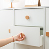 现代简约抽屉橱柜衣柜门，实木拉手原木色，榉木单孔圆形柜子木质把手