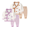 新生儿毛衣套装春秋装婴儿线衣，套装针织衫初生满月宝宝和尚服纱衣