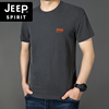 jeep吉普夏季短袖t恤男士，商务休闲大码宽松圆领半袖衫男上衣