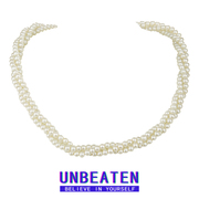 UNBEATEN多层珍珠缠绕项链女轻奢小众设计高级锁骨链气质百搭颈链