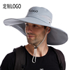 帽子男士遮阳帽太阳帽渔夫帽户外防晒帽男儿童印定制logo大沿夏季