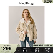 MindBridge冬季女士棉服短款保暖加厚外套 韩版休闲棉衣