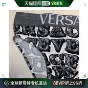 香港直邮Versace范思哲男士内裤字母印花黑色透气柔软舒适简约