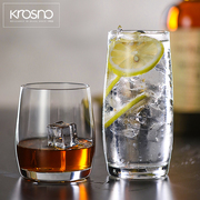 Krosno波兰进口威士忌杯洋酒杯家用玻璃杯套装啤酒杯耐热开水杯子