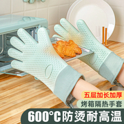 隔热手套防烫手套硅胶，厨房隔热烤箱，手套烘焙耐高温加厚微波炉手套