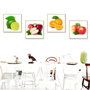 餐厅装饰画小清新现代简约水果挂画田园风格，饭厅厨房背景墙壁画