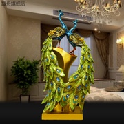 2023年孔雀创意家居树脂工艺品摆件现代客厅装饰品结婚礼酒店