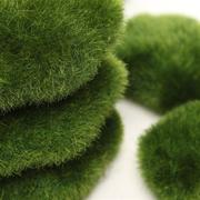 仿真绿植拍摄道具假仿真青苔苔藓石头绿色毛石头草皮植物墙材料