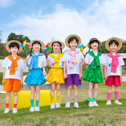 幼儿园班服小学生六一啦啦队运动会合唱团体，演出服糖果色纯棉两件