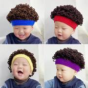 婴幼儿搞笑爆炸头帽宝宝可爱假发，帽子网红儿童个性头男女童卷发帽