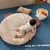 ins韩国刺绣新生婴幼儿，儿童帐篷地垫圆形棉宝宝，爬行垫防滑地垫