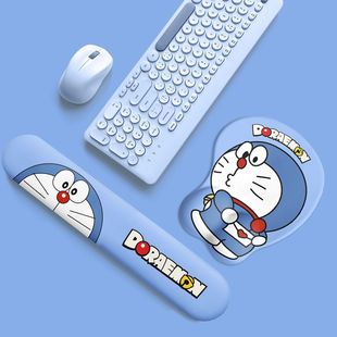 可爱卡通鼠标垫手腕托护记忆棉机器猫键盘手托哆啦a梦电脑鼠标垫