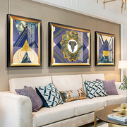 现代轻奢客厅装饰画美式大象招财风水壁画高档欧式沙发背景墙壁画