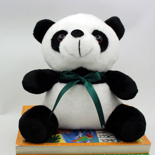 熊猫毛绒玩具公仔玩偶，黑白布领结娃娃订做成都，旅游纪念品