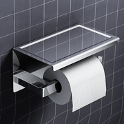 卫生间纸巾架马桶卷纸筒，304不锈钢厕所浴室卷筒纸，架厕纸盒免打孔