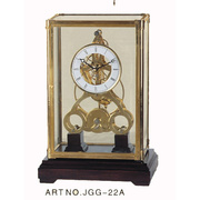 仿古钟欧式座钟纯铜座钟摆设，软装饰品纯铜，下圆弧骨架钟