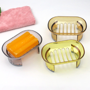 大号高脚肥皂盒透明日式简约香皂盒家用卫生间浴室沥水皂盒可叠加