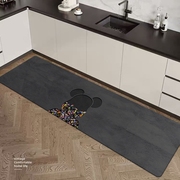 厨房地垫防滑防油可擦免洗硅藻泥吸水垫防摔防脏防水脚垫l形地毯