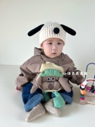小泽秋冬韩版儿童卡通立体连帽衫，风衣外套洋气，可爱保暖男女宝上衣