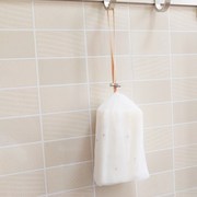 3只沐浴网袋可挂锁扣束口加大粗网洗手袋，起泡网肥皂香皂皂收纳袋