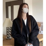 浅灰色外套女春秋款卫衣开衫春季上衣薄款2024早春女装棒球服