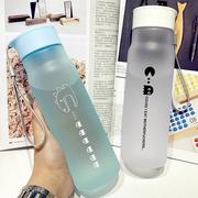 创意塑料水杯女男个性潮流便携韩版学生简约可爱杯子夏天用杯