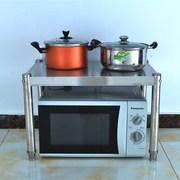 厨房不锈钢微波炉置物架单层y厨房置物架甲醛吸收音频连接床头