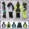 2122NNN韩国滑雪服防水防雪衣裤冬季户外棉衣男女单板荧光绿黄色