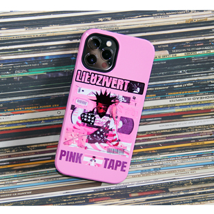 sideline原创lil uzi vert pink tape iPhone15promax手机壳全包二合一适用于苹果手机壳ip15plus