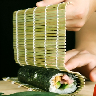 寿司卷帘白青皮(白青皮，)家用竹帘子紫菜包饭神器不沾寿司，席幼儿院寿司工具