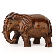 红木雕刻工艺品大象摆件 20cm实木质大象 新中式客厅玄关木象一对