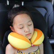 卡通婴儿童旅行U型r枕全宝宝车用子颈脖护枕飞机安头座椅