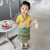女童民族风套装夏装儿童六一表演服装女孩中国风演出服两件套