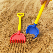 儿童沙滩玩具套装小铲子塑料柄挖雪挖沙工具宝宝玩沙铲子玩沙工具
